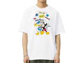T-Shirt de Homem VREEL Disney Pato Donald Mickey Algodão Branco (S)