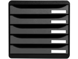 Caixa de Gaveta EXACOMPTA Big-Box Plus 5 Gavetas Prata