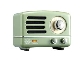 Alto-Falante Bluetooth Vintage MUZEN Otr com Funções Fm-Aux Alto-Falante Portátil de Conexão Sem Fio de Áudio de 5 Watts 1000 Mah Verde