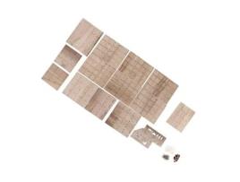 HURRISE Caixa de Armazenamento de Calendário de Natal Diy Design de Treliça Caixa de Armazenamento de Calendário de Natal