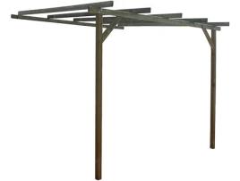 Pérgula para Parede de Madeira Tratada 300X240X240/270 Cm VIDAHUERTO