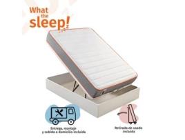 Pack de colchão de visco soja Rock e Sommier Articulado com arrumação branco|altura 26cm, 135x190cm. GRÁTIS: Entrega, montagem e remoção do antigo