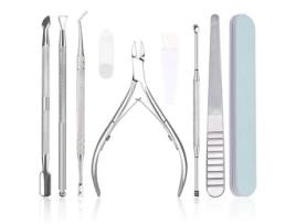 Conjunto de Ferramentas para Unhas com Alicates de Corte de Cutícula Conjunto de 6 Peças Observação: Inclui Uma Lixa de Unhas Ao Fazer O Pedido