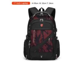 Mochila Feminina Portátil À Prova D'Água Oxford Mochila Escolar de Viagem com Carregamento Usb