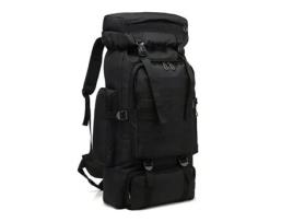 Mochila para viagem montanhismo escalada camping trekking Mochila impermeável preta 80L. SPORT