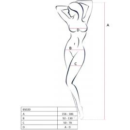 PASSION WOMAN BS020 BODYSTOCKING BLACK ONE SIZE