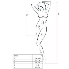 PASSION WOMAN BS025 BODYSTOCKING VESTIDO ESTILO BRANCO UM TAMANHO