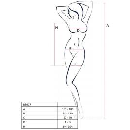 PASSION WOMAN BS027 VESTIDO DE BODYSTOCKING ESTILO RED ONE SIZE