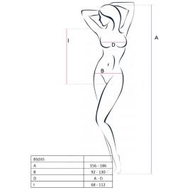 PASSION WOMAN BS035 BODYSTOCKING WHITE ONE SIZE