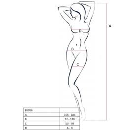 PASSION WOMAN BS036 BODYSTOCKING RED ONE SIZE