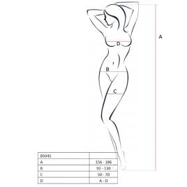 PASSION WOMAN BS045 BODYSTOCKING WHITE ONE SIZE