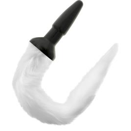 DARKNESS TAIL BUTT SILICONE PLUG -WHITE