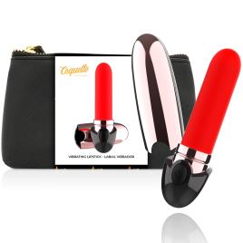 LUXE RECARREGÁVEL VIBRATÓRIO BATOM COQUETTE PRETO / OURO