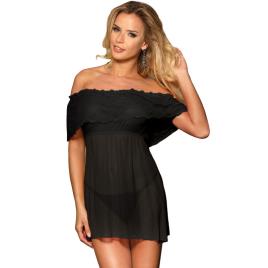 SUBBLIME SHORT DRESS + THONG BLACK S / M