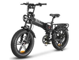 Bicicleta Elétrica SAMEBIKE Rs-A02 Dobrável Off Road E-Bike 48V 17Ah Bateria 1200W Motor Preta