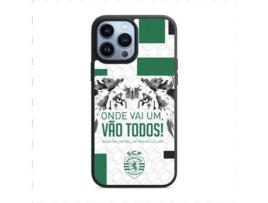 Capa Oficial SPORTING CLUBE de Portugal Onde Vai Um Vão Todos para iPhone 14 Pro Max - PhoneCases3D (3D TPU Preta Protetora)