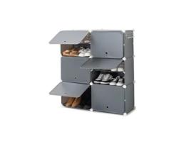 Sapateira Modular Portátil INNOVAGOODS Cinzento (28 pares - 84 x 96 x 32 cm)