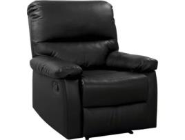 Cadeirão HABITAT ET JARDIN reclinable Lincoln Preto (90x89x103 cm - PVC e Madeira Contraplacada)