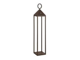 Lanterna Moderna Led Picnic 2.2W Ip54 Recarregável e Regulável H. 67Cm Corten ROSSINI ILLUMINAZIONE