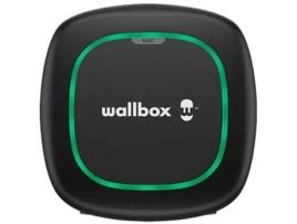 Carregador WALLBOX Pulsar Max 7 4Kw preto tipo 2 com mangueira de 5 metros