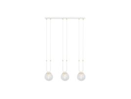 Candeeiro Suspenso Glam Aço Branco 70X115X15 Cm EPIKASA