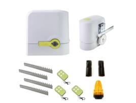 MOTIC Compact 800 Motor para Porta de Correr Kit Completo para Porta de Garagem 800 kg 3 Telecomandos Fotocélula Luminosa e 4 Metros de Cremalheira