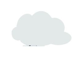 Quadro Branco de Pele Nuvem de Pensamento Branco 100X150 cm