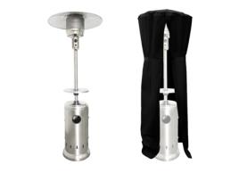 Estufa a Gás Oslo para Exteriores - Aço Inoxidável Capa e Mesa HAPPY GARDEN