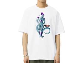 T-Shirt de Homem VREEL Dragon Ball Freezer Algodão Branco (XL)