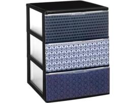 Cômoda Empilhável de Plástico Modelo Iris Design de Mosaico Gavetas de Armazenamento Modular COMFORT HOUSE