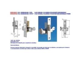 Cvl cerradura 1979-p   -0-20 niquel cilindro+picaporte+pomo