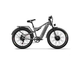 Bicicleta elétrica para adultos shengmilo s600 2*1000w motor duplo 48v17.5ah840wh bateria 26 Polegada pneu largo ebike