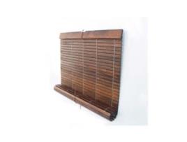  - Cortina de madeira marrom 57 x 85 cm