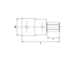 TENGTOOLS 231380304 Soquete Hexagonal 17 Mm M341517-C