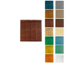 Cortina de madeira Alicantina com roldana metálica - Cortina de enrolar para janelas, portas, sala de estar nogueira (envernizada) 57 x 105 cm