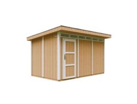 Abrigo de Madeira TIMBELA Painéis Derivados Lp Smartside 8,7 m² com Piso e Ladrilhos Betuminosos L279xh412xh237 cm M904 Harvest Honey