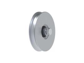 Roda Zincada para Portão com 1 Rolamento Canal em U FAC PORTÕES Va1301 60X21Mm 905030116