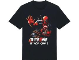 T-Shirt Marvel DEADPOOL - Bite Me If You Can! - (Tamanho: L)