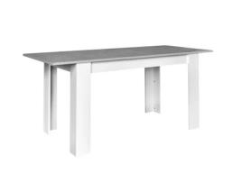 Mesa Extensível de Jantar Ou Cozinha Miramy 178Cm Branco e Cimento SALDOSYSTOCKS