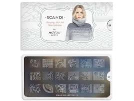 PLACA MOLDES PARA CARIMBOS KONAD SCHABLONE SCANDI  COLLECTION
