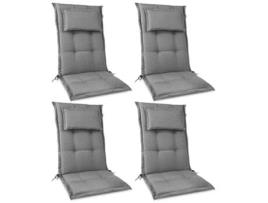 Highlux Hl Cadeira Alta 120X52X7Cm Cinza Claro 4 Peças B BEAUTISSU