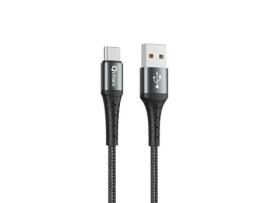Cabo Qcharx Lyon Usb Tipo QCHAX Alumínio Preto