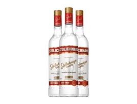 Vodca STOLICHNAYA Garrafa Medium (0.5 L - 3 Unidades)