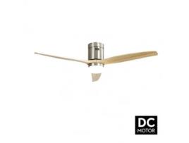 Ventilador 18W Dc Aguilon Níquel 3 Lâminas Faia 5 Velocidades com Controle Timer 34X132 D FABRILAMP