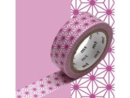 Fita Adesiva Asanoha Stars Roxo MASKING TAPE (1,5 cm X 7m)
