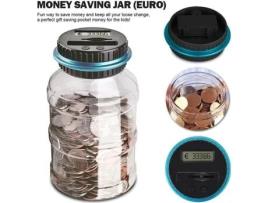 Cofrinho 1.5L Contador Eletrônico Digital Lcd Contagem Moedas Cofrinho Poupança Jar Caixa de Armazenamento de Moedas Pará FOOTIER