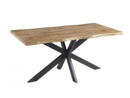 Mesa de Jantar Retangular com Tampo em Madeira de Nogueira Lousse IBERA HOME