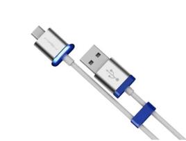 CABLE MICRO USB MIPOW MP3 LED AZUL