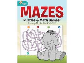 Livro Mazes Puzzles Math Games Activity Books For Kids 912 de Speedy Kids (Inglês)