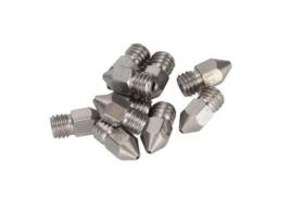 HURRISE 10Pcs Kit de Bico de Impressora 3D Mk8 Bicos de Impressora 3D Bico de Impressora de Computador de Aço Inoxidável Mk8 1.0Mm